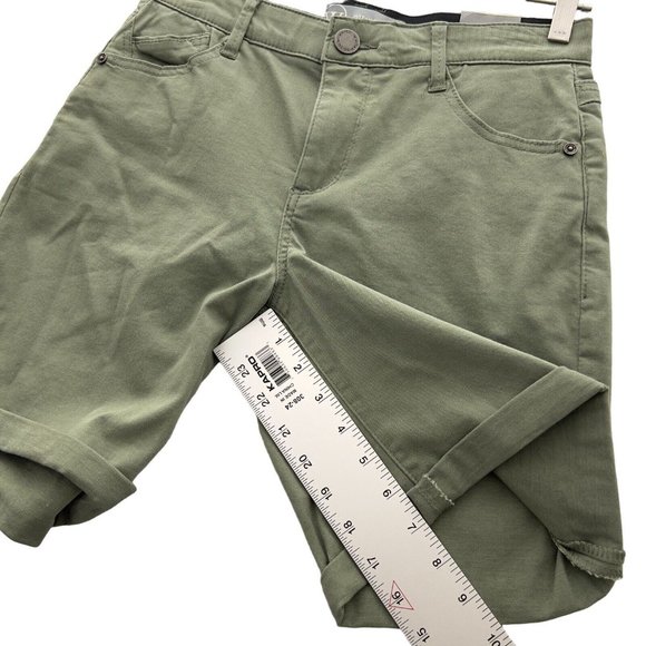 NEW WIT & WISDOM 'Ab'solution Green Mid-Ris. Stretch Twill Shorts Sz 2 NWOT 0023 - Picture 3 of 11
